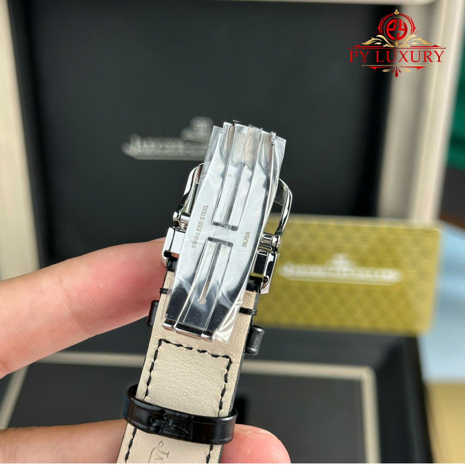 Jaeger-LeCoultre Master Ultra Thin Moon Blue Dial Leather Best Replica APSF 39mm - Image 9