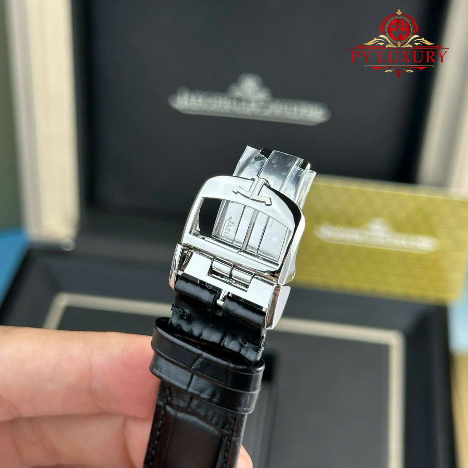 Jaeger-LeCoultre Master Ultra Thin Moon Blue Dial Leather Best Replica APSF 39mm - Image 10