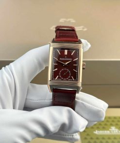 Jaeger – LeCoultre Reverso Tribute Monoface Small Seconds Q713256J Rose Gold Wine-red Dial Best Replica MGF 45.6x27.4mm