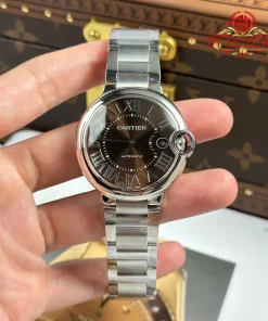 Cartier Ballon Bleu De Cartier Steel Brown Dial Best Replica AF 40mm
