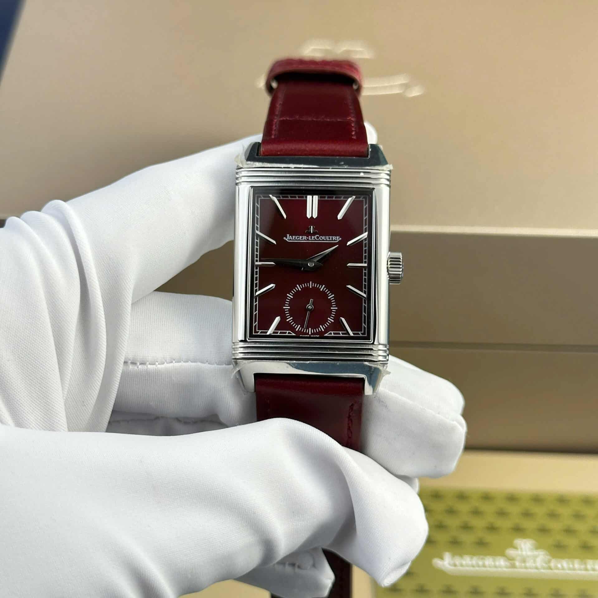 Jaeger-LeCoultre Reverso Tribute Monoface Small Seconds Q397846J Wine-red Dial Best Replica MGF 45.6x27.4mm
