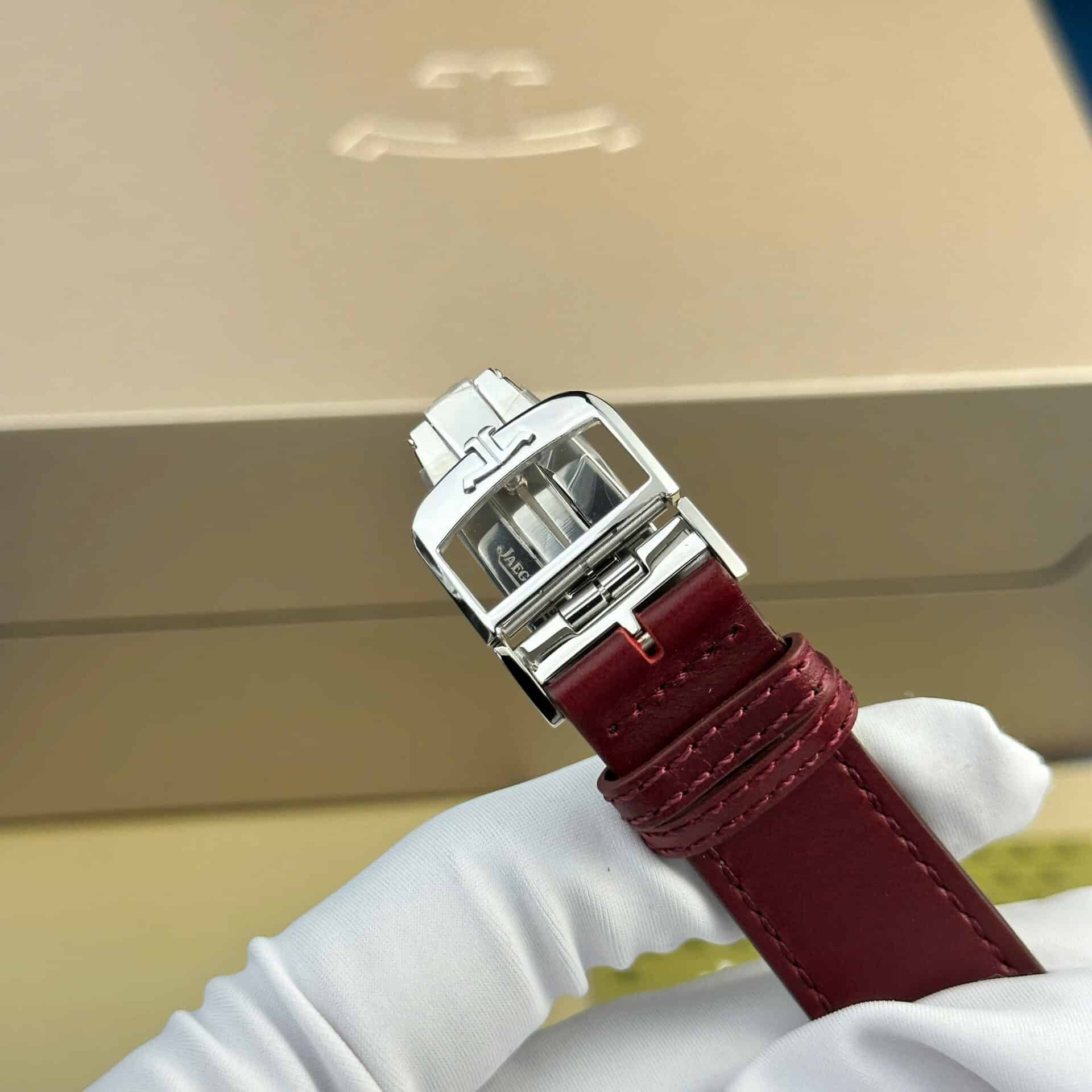 Jaeger-LeCoultre Reverso Tribute Monoface Small Seconds Q397846J Wine-red Dial Best Replica MGF 45.6x27.4mm - Image 9