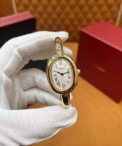 Cartier Baignoire WGBA0037 Small Model 18K Yellow Gold Wrapepd 1:1 Best Replica (Wrist Size 15, 16, 17cm)