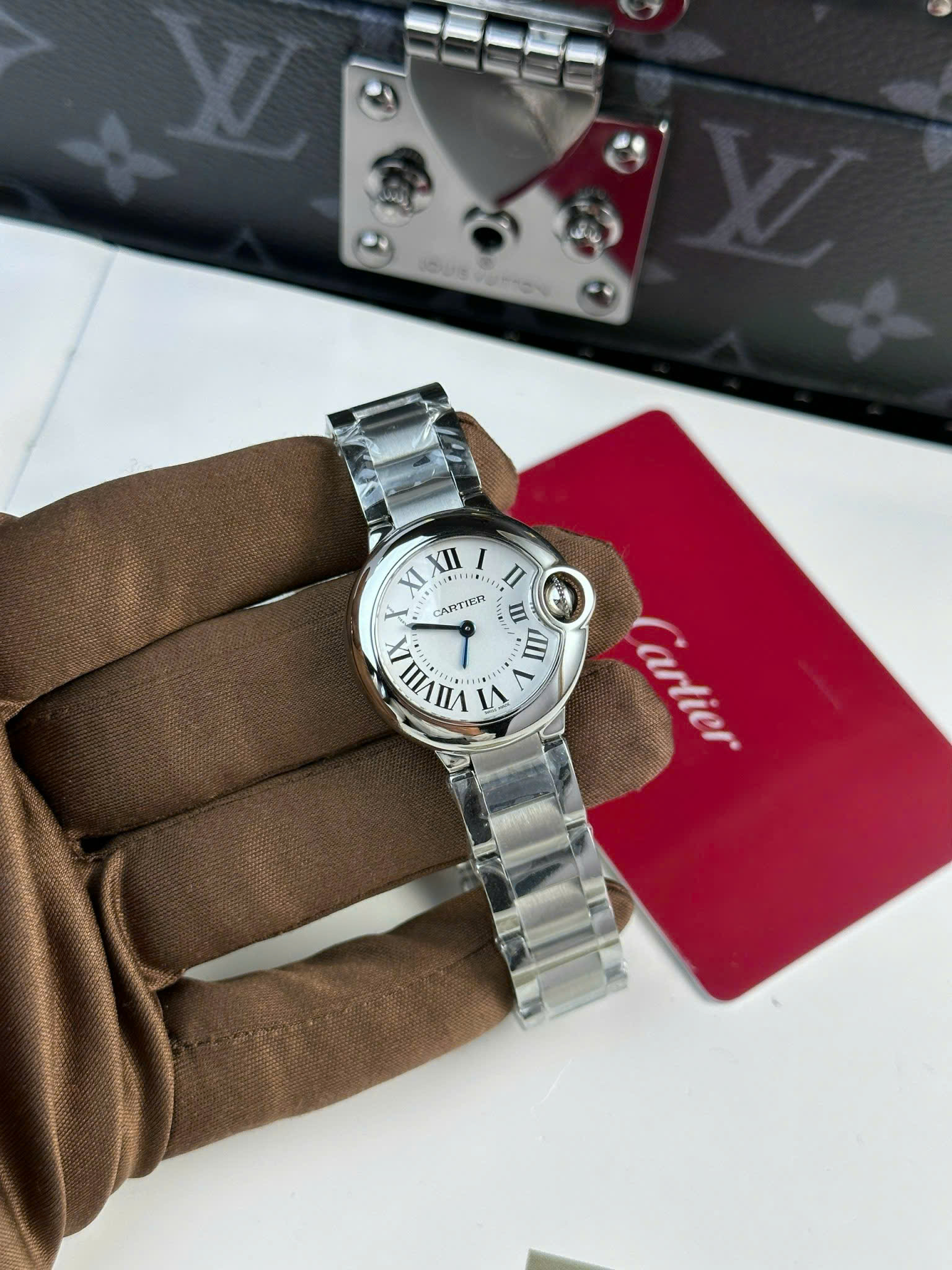 Cartier Ballon Bleu WSBB0067 Silvered Opaline Dial Quartz Best Replica AF 28mm - Image 2