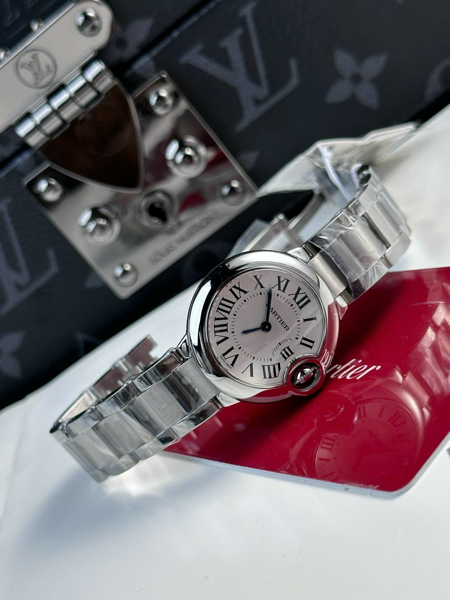 Cartier Ballon Bleu WSBB0067 Silvered Opaline Dial Quartz Best Replica AF 28mm - Image 3