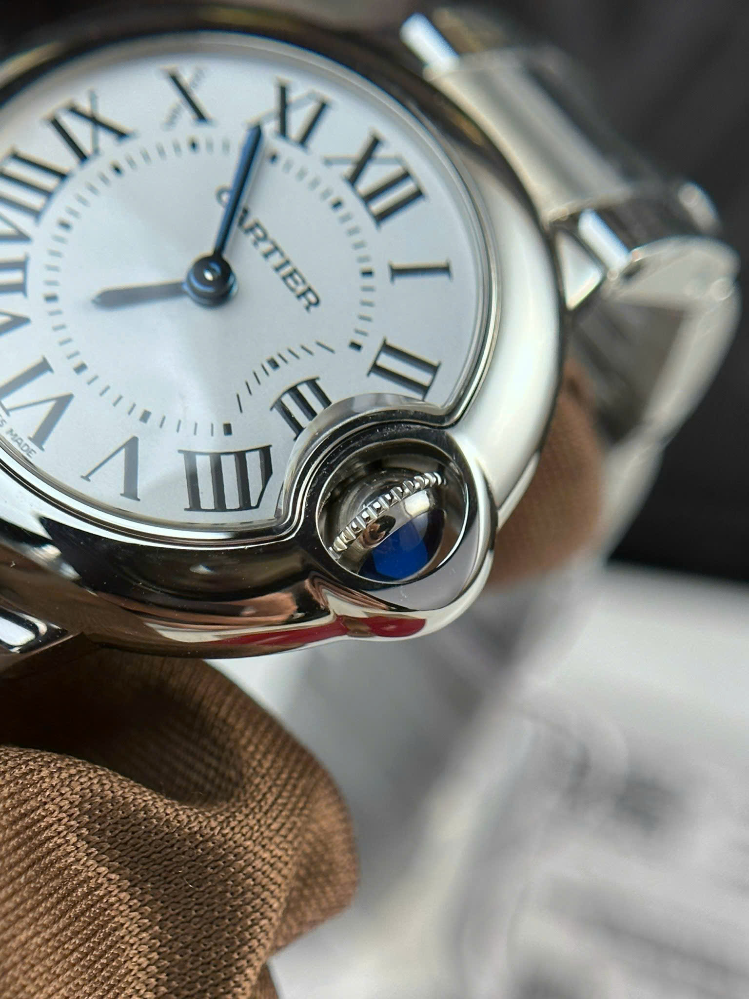 Cartier Ballon Bleu WSBB0067 Silvered Opaline Dial Quartz Best Replica AF 28mm - Image 5