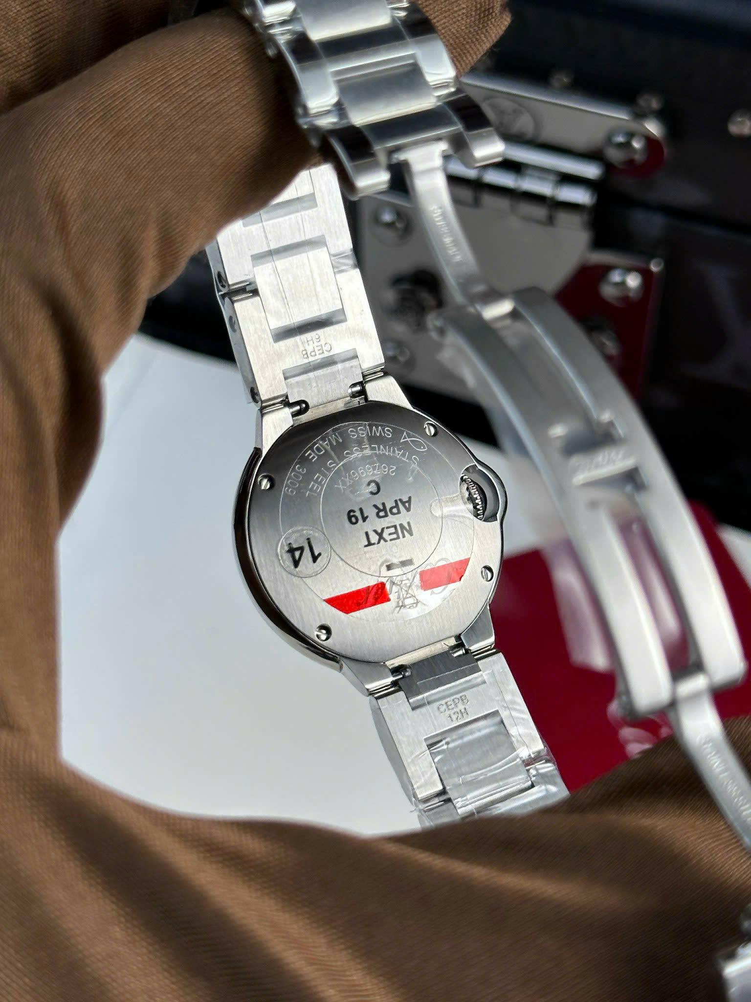 Cartier Ballon Bleu WSBB0067 Silvered Opaline Dial Quartz Best Replica AF 28mm - Image 8