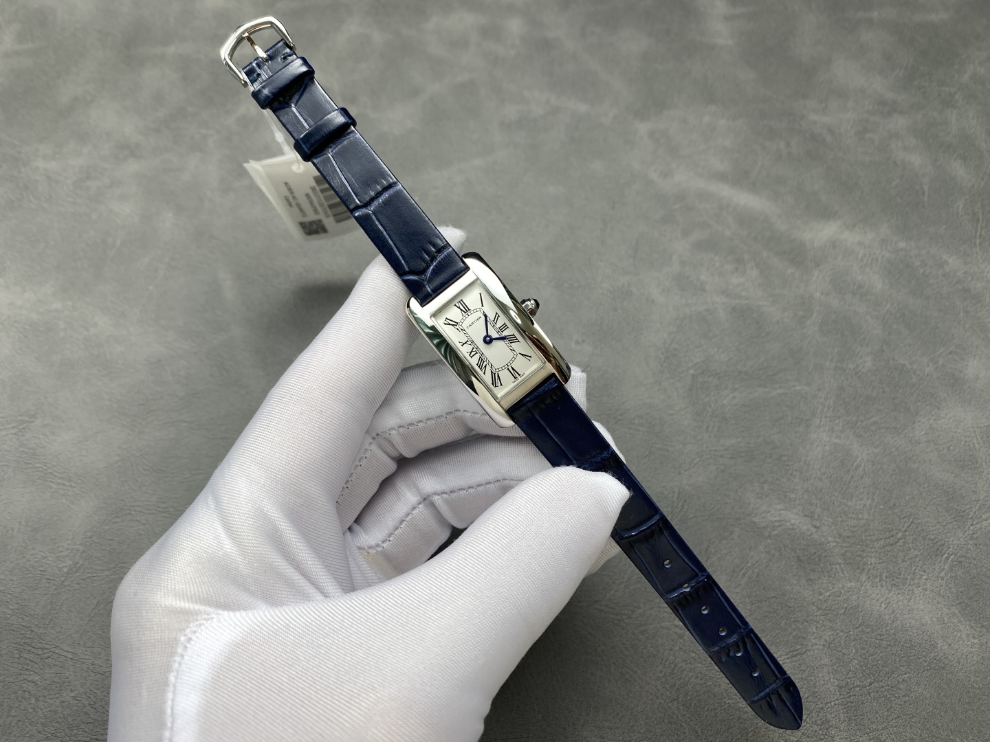 Cartier Tank Américaine WSTA0117 Steel Silver Dial Small Model Leather Strap Best Replica 35.4 Mm X 19.4 Mm