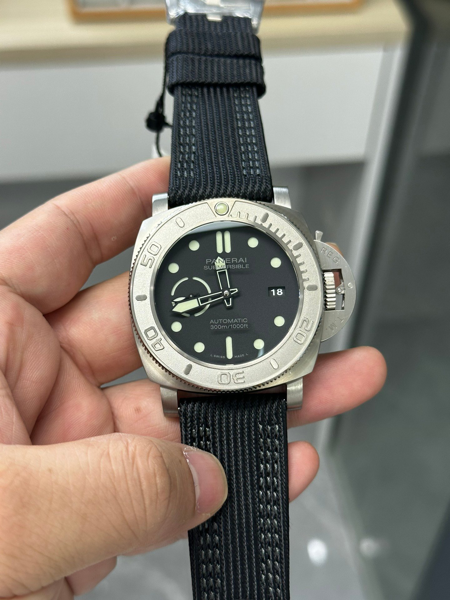 Panerai Submersible Mike Horn Edition PAM 984 Titanium Black Dial Black Strap Best Replica VSF 47mm