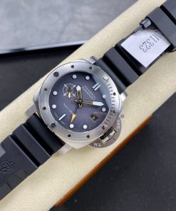 Panerai Submersible GMT Navy Seals PAM 1323 Grey Dial Rubber Strap Best Replica VSF 44mm