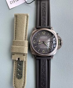 Panerai Luminor Marina Navy Seals PAM01412 Grey Dial Rubber Strap Best Replica VSF 44mm