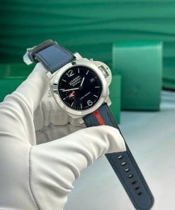 Panerai Luminor Quaranta BiTempo Luna Rossa PAM01404 Blue Dial Rubber Strap Best Replica VSF 40mm