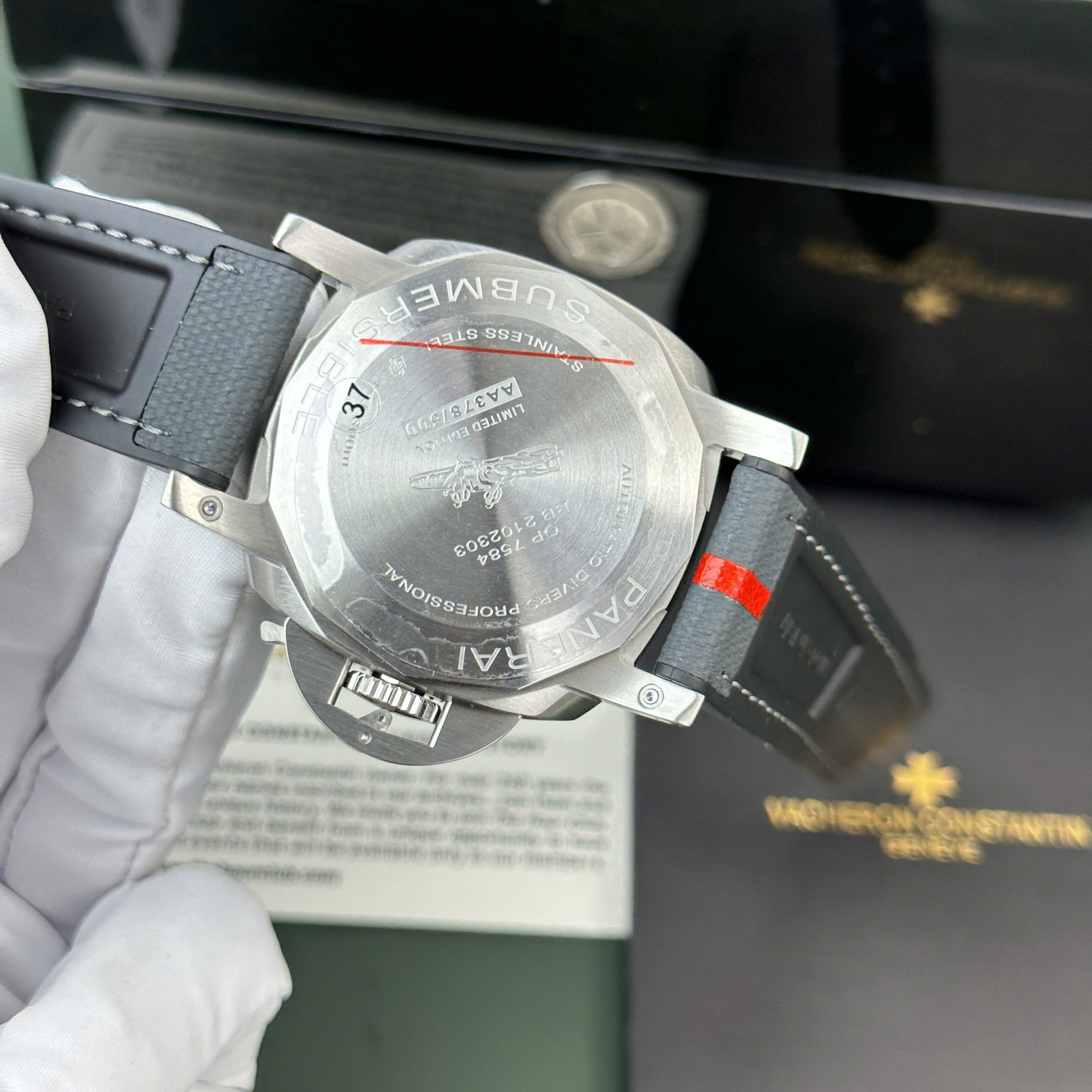 Panerai Submersible Luna Rossa PAM01579 White Dial Leather Strap Best Replica VSF 42mm - Image 8