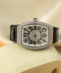 Franck Muller Vanguard V32 Black Full Moissanite Diamonds Best Replica ABF 32mm