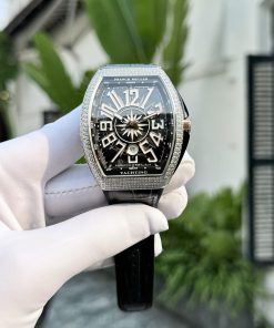 Franck Muller Vanguard V45 Black Dial Diamonds CZ Stones Replica ABF 45mm
