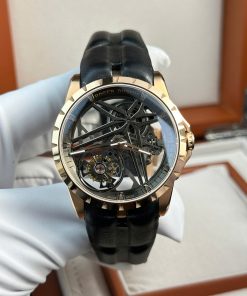 Roger Dubuis Excalibur Monotourbillon Pink Gold RDDBEX0836 Best Replica BBR 42mm