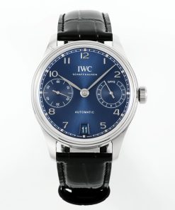 IWC Portugieser IW501704 Automatic Blue Dial Black Leather Strap Best Replica APSF 42mm