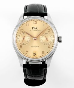 IWC Portugieser IW501705 Beige Dial Leather Strap Best Clone APSF 42mm