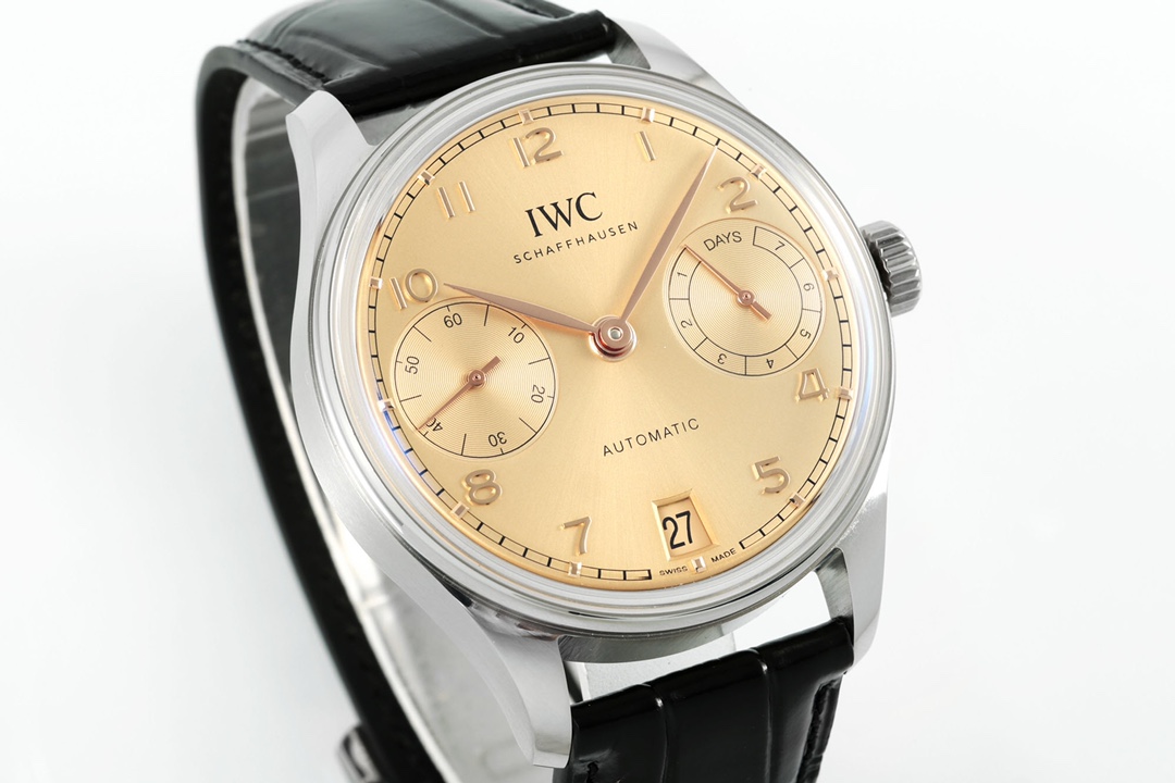 IWC Portugieser IW501705 Beige Dial Leather Strap Best Clone APSF 42mm - Image 2