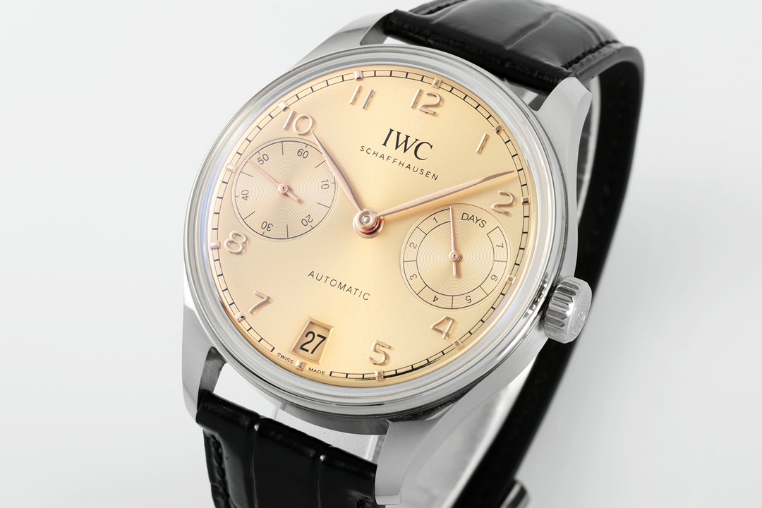 IWC Portugieser IW501705 Beige Dial Leather Strap Best Clone APSF 42mm - Image 3