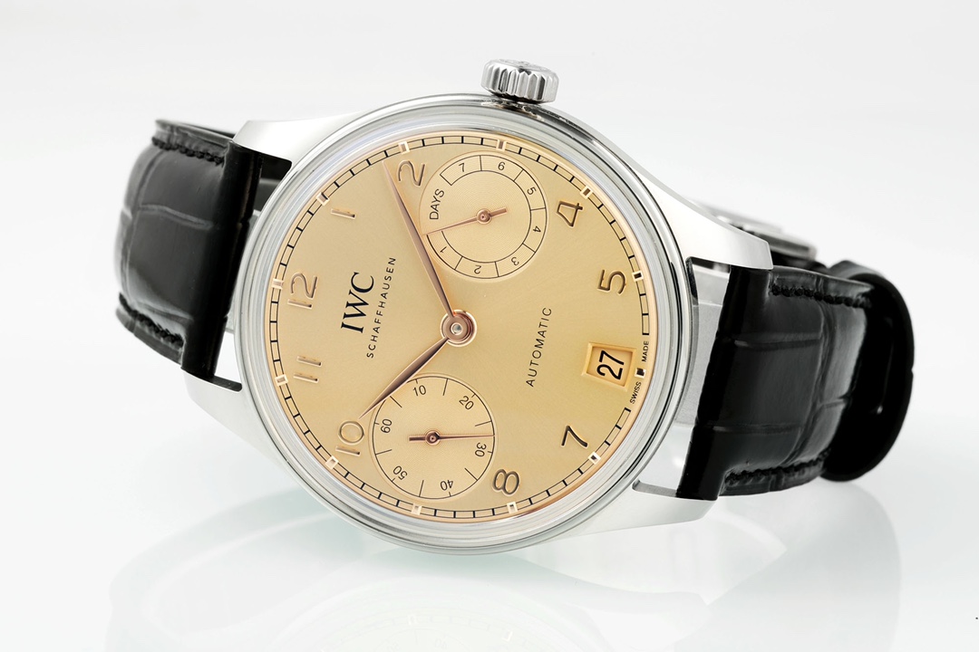 IWC Portugieser IW501705 Beige Dial Leather Strap Best Clone APSF 42mm - Image 5