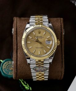 Rolex Datejust 126333 Two Tone Yellow Gold Golden Fluted-Motif Dial Jubilee Best Replica Clean Factory 41mm