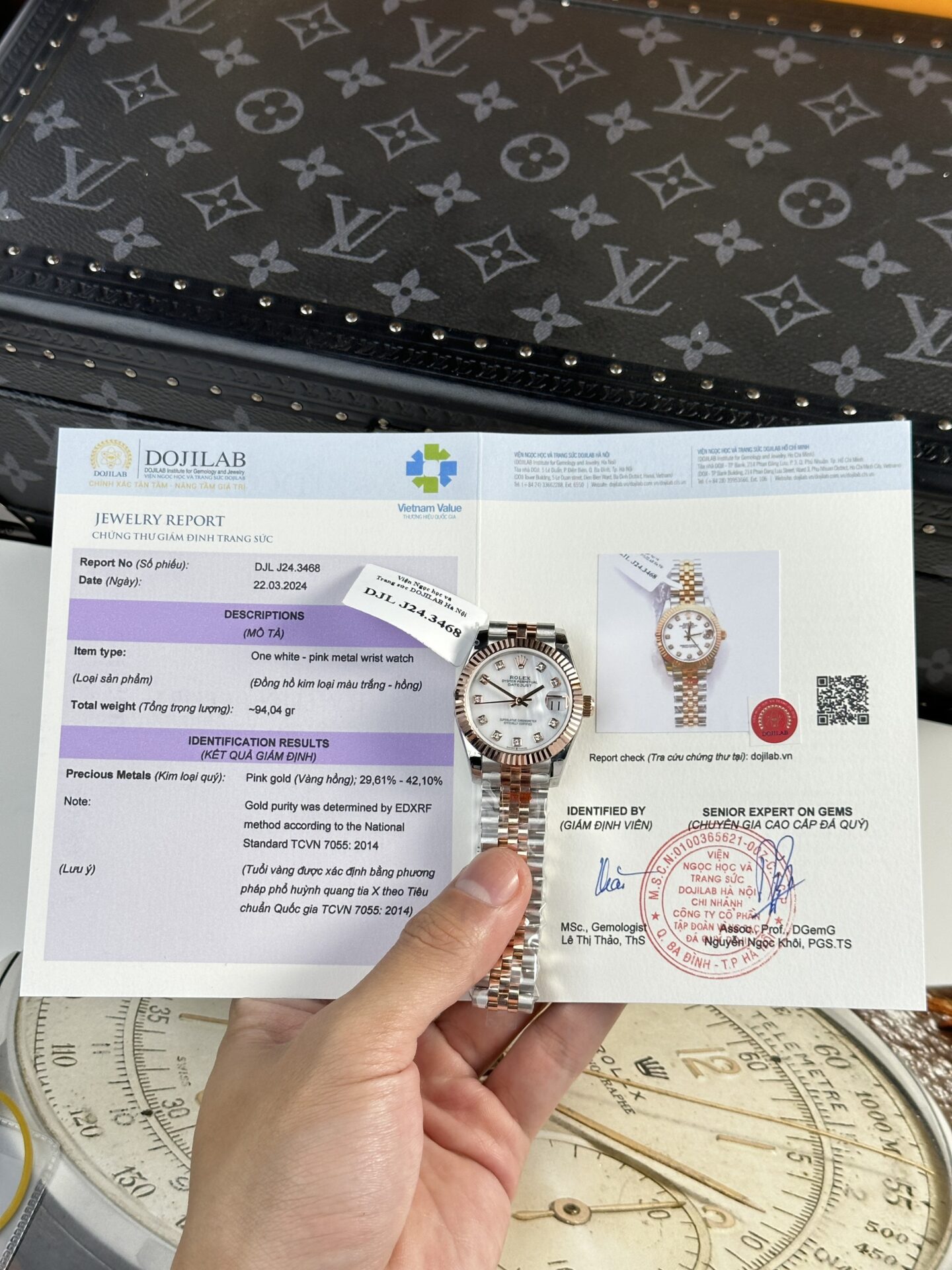 Rolex Datejust Two Tone 10K Rose Gold Wrapped White MOP Dial Jubilee 31mm