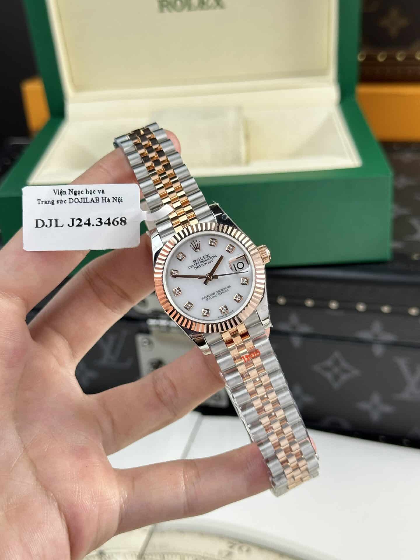 Rolex Datejust Two Tone 10K Rose Gold Wrapped White MOP Dial Jubilee 31mm - Image 2