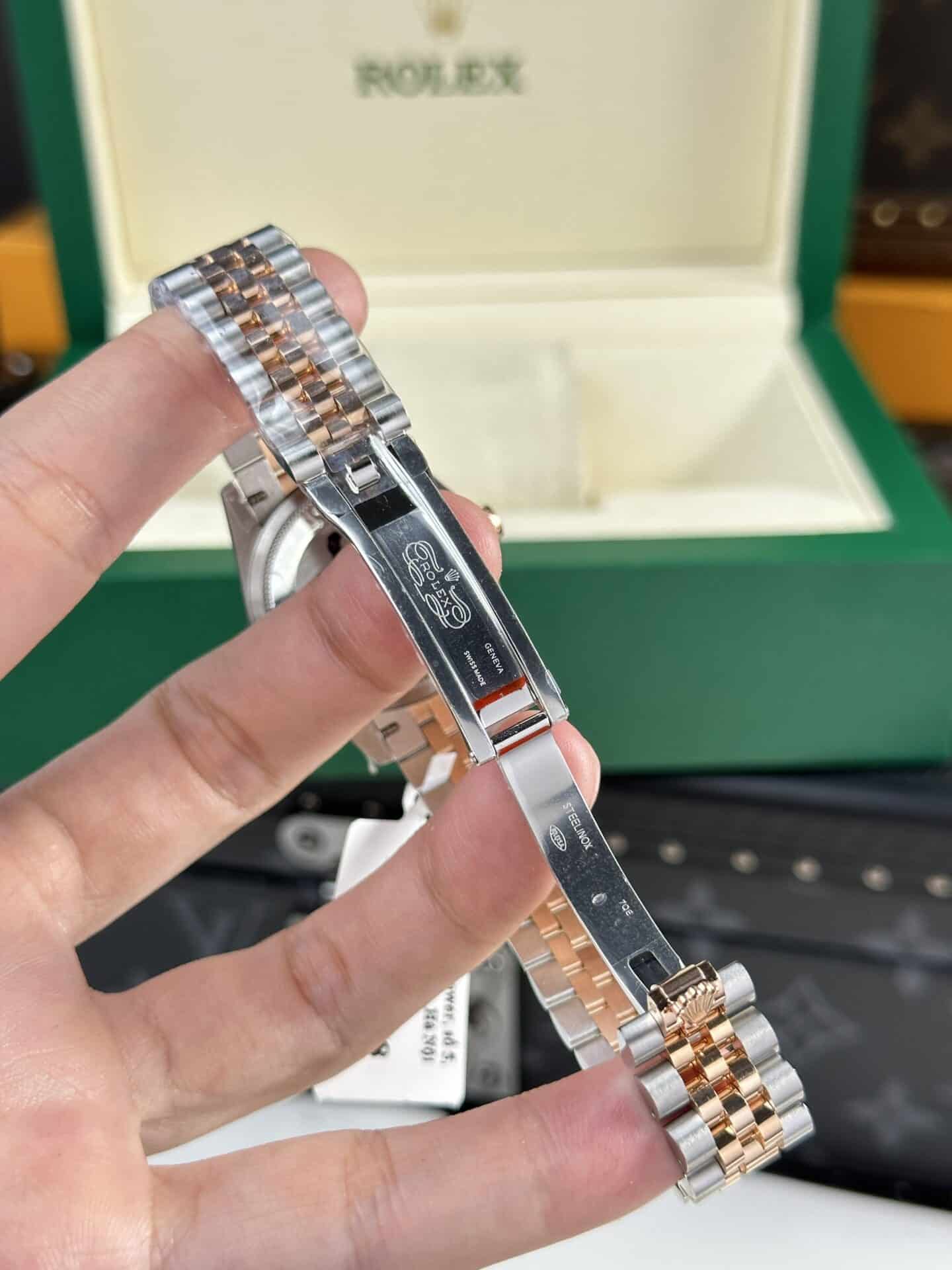 Rolex Datejust Two Tone 10K Rose Gold Wrapped White MOP Dial Jubilee 31mm - Image 9