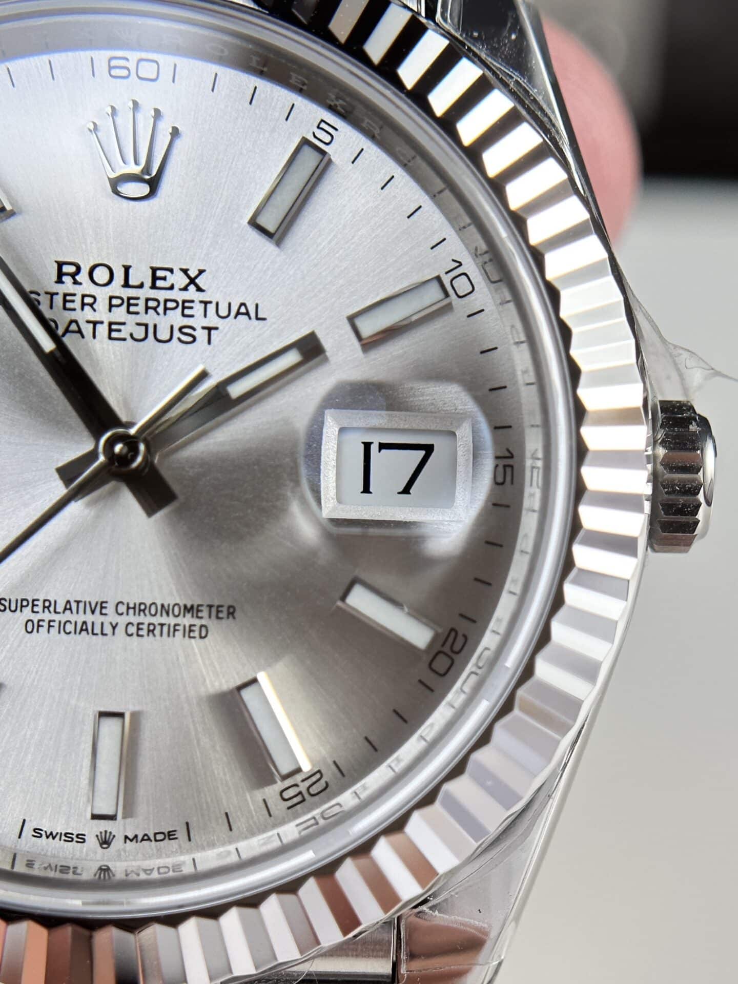 Rolex Datejust 126334 Silver Dial Luminous Hour Marker Jubilee Top Quality Replica VSF 41mm - Image 4