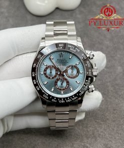 Rolex Daytona 116506 Ice Blue Dial 1:1 Custom Made CNC Real Platinum 950 Super Replica 40mm