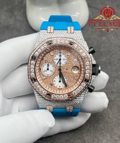 Audemars Piguet Royal Oak Offshore Chronograph 25940 Steel 18K Rose Gold Custom Diamonds Original Movement 42mm