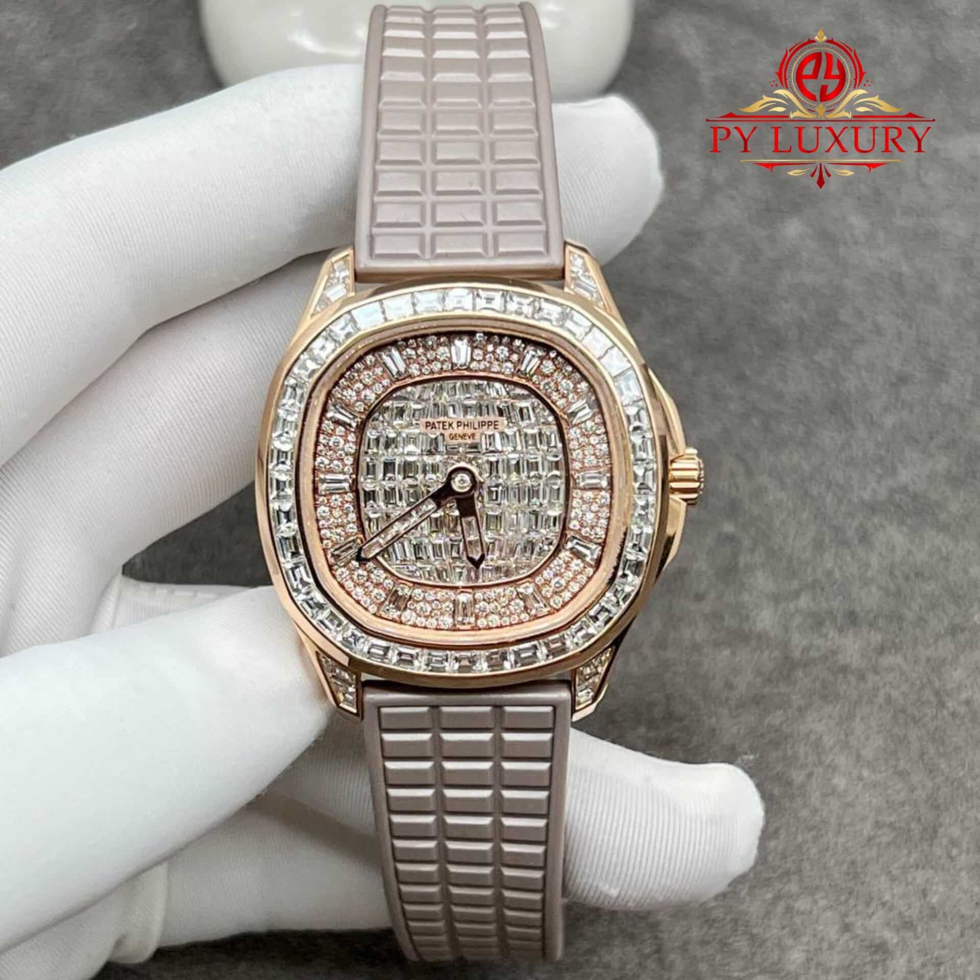 Patek Philippe Aquanaut 5062/450R-001 Custom Made 18K Solid Gold Diamonds 38.8mm