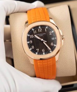 Patek Philippe Aquanaut 5167R-001 Brown Dial 18K Solid Gold Orange Rubber 40mm