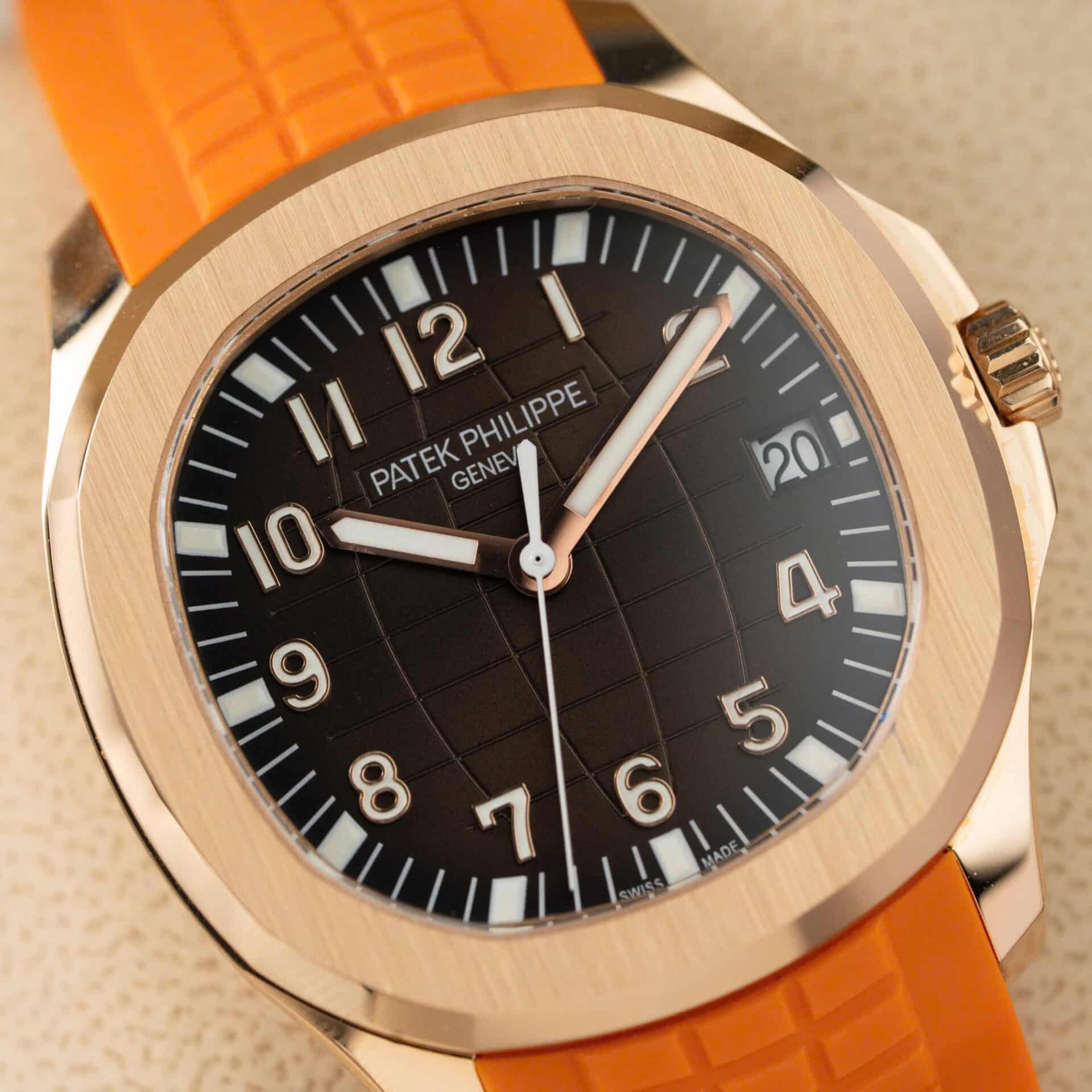 Patek Philippe Aquanaut 5167R-001 Brown Dial 18K Solid Gold Orange Rubber 40mm - Image 3