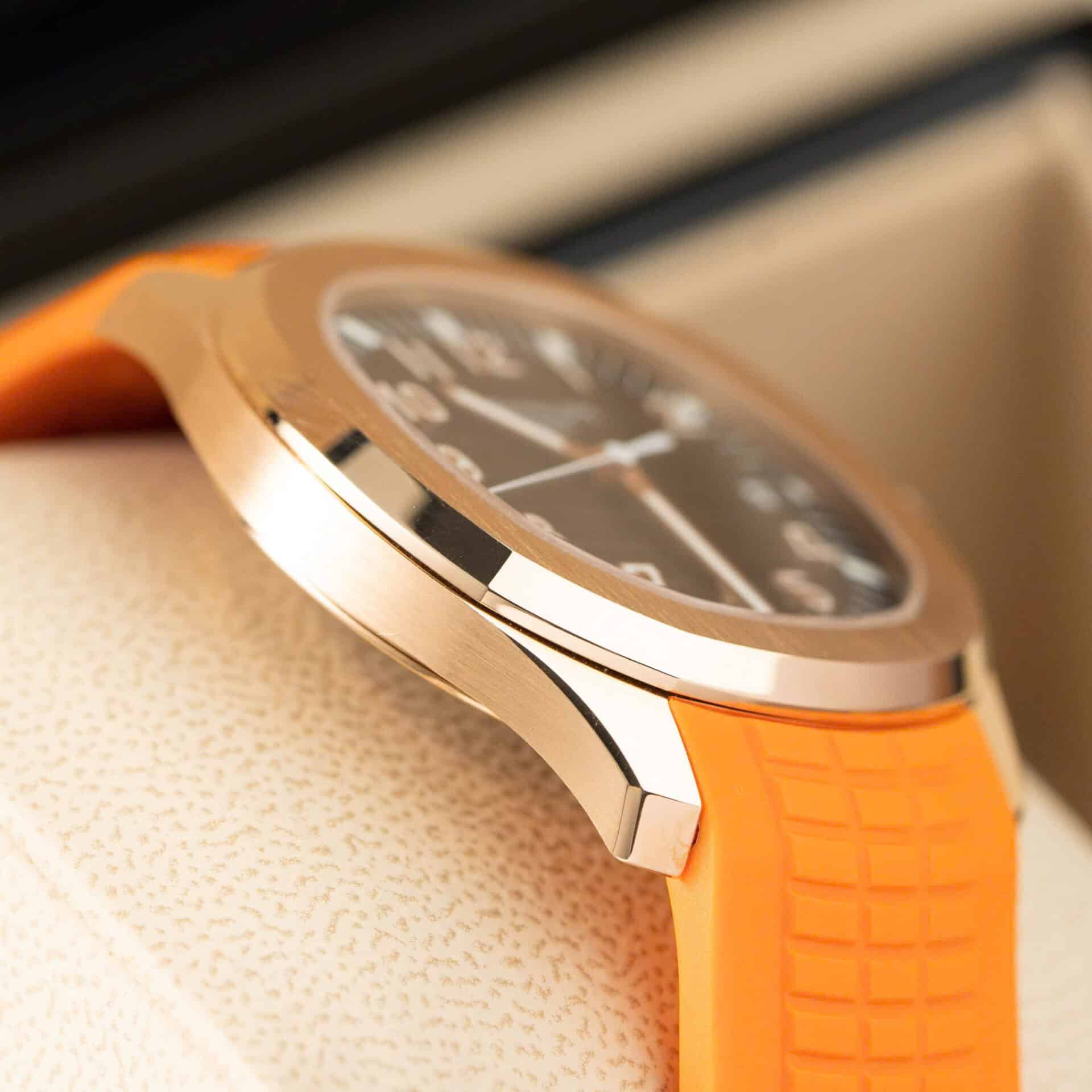 Patek Philippe Aquanaut 5167R-001 Brown Dial 18K Solid Gold Orange Rubber 40mm - Image 5