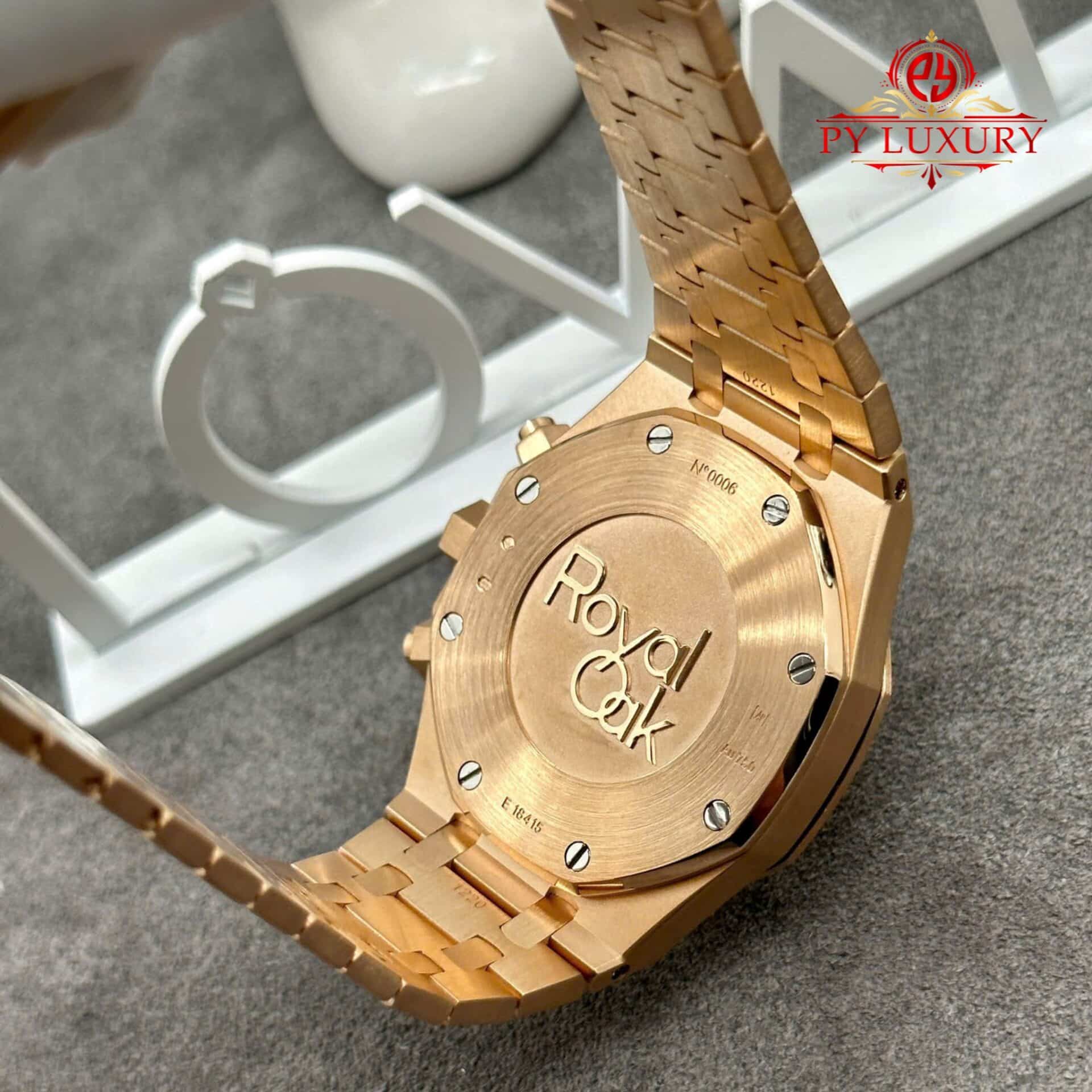 Audemars Piguet Royal Oak Chronograph 26331OR Blue Dial Custom Made 18K Solid Gold Original Calibre FP 1185 Movement 41mm - Image 5