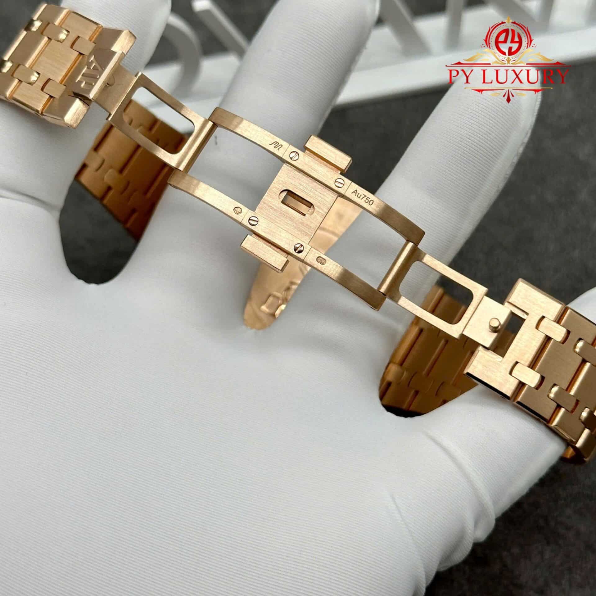 Audemars Piguet Royal Oak Chronograph 26331OR Blue Dial Custom Made 18K Solid Gold Original Calibre FP 1185 Movement 41mm - Image 6