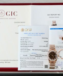 Rolex Datejust 278285RBR Chocolate Diamond Dial 18K Rose Gold Wrapped Moissanite Bezel Best Replica 31mm