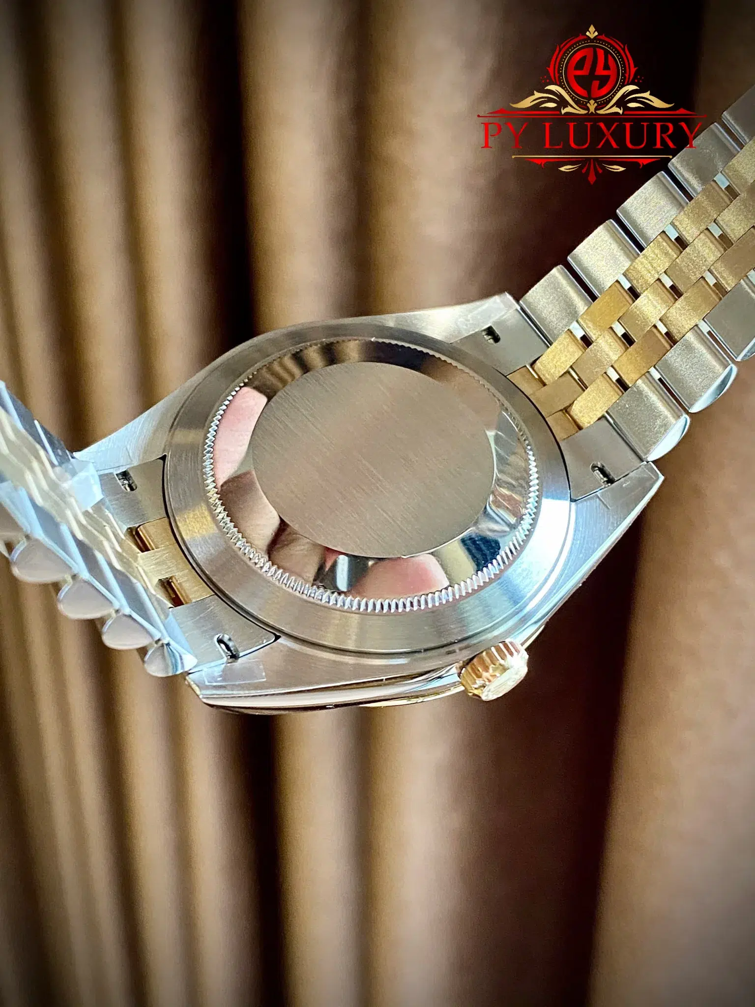 Rolex Datejust 126333-010 Champagne Luminous Dial 10K Yellow Gold Wrapped Jubilee Bracelet 1:1 Replica 41mm - Image 7