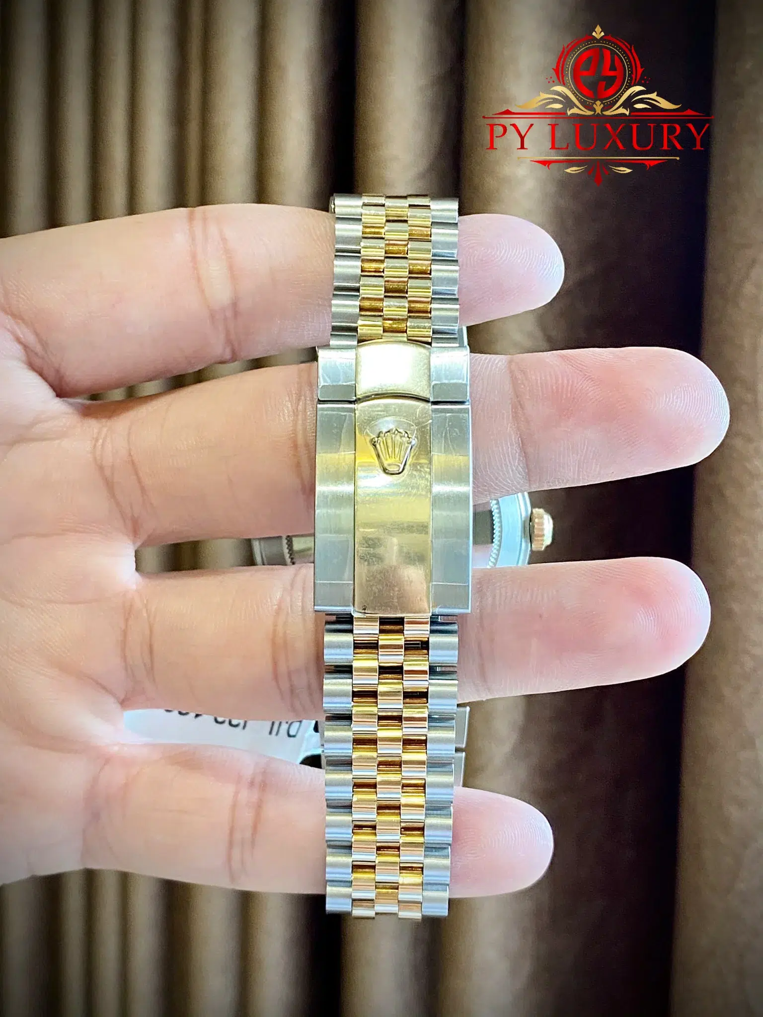 Rolex Datejust 126333-010 Champagne Luminous Dial 10K Yellow Gold Wrapped Jubilee Bracelet 1:1 Replica 41mm - Image 9