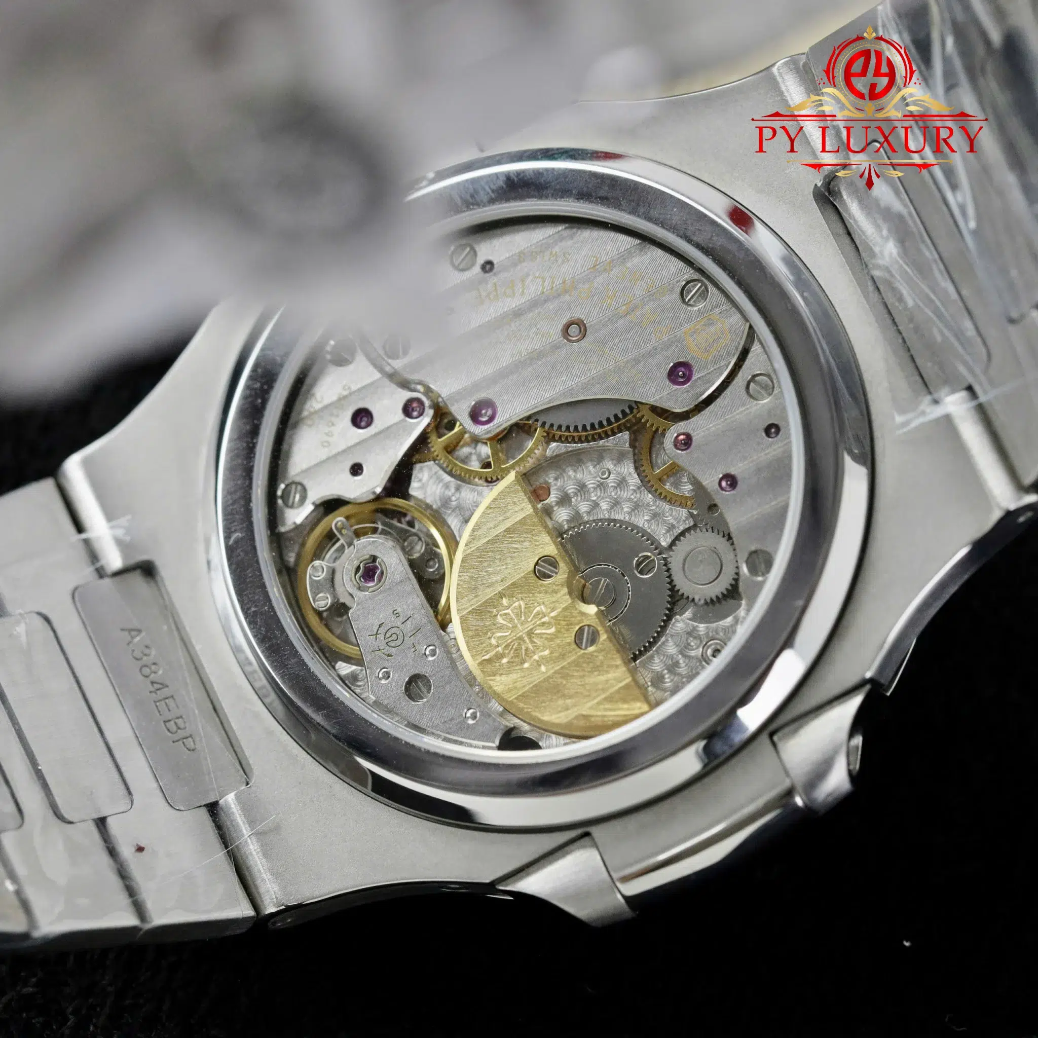 Patek Philippe Nautilus 5712/1A Blue Dial Custom Baguette Moissanite 1:1 Best Copy PPF 40mm - Image 10