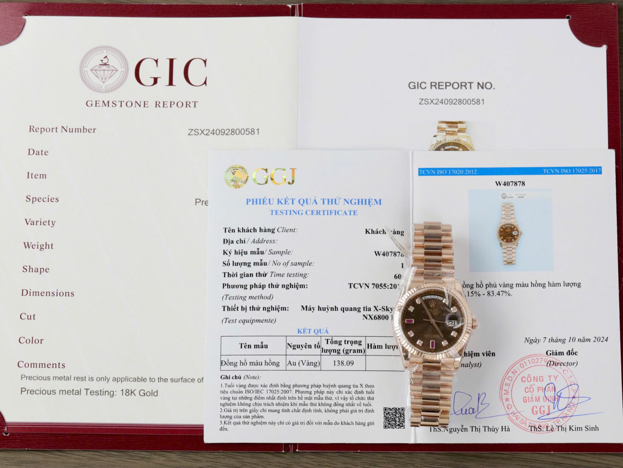 Rolex Day-Date 118235 Chocolate Diamond & Ruby Dial 18K Rose Gold Wrapped 1:1 Replica GMF 36mm