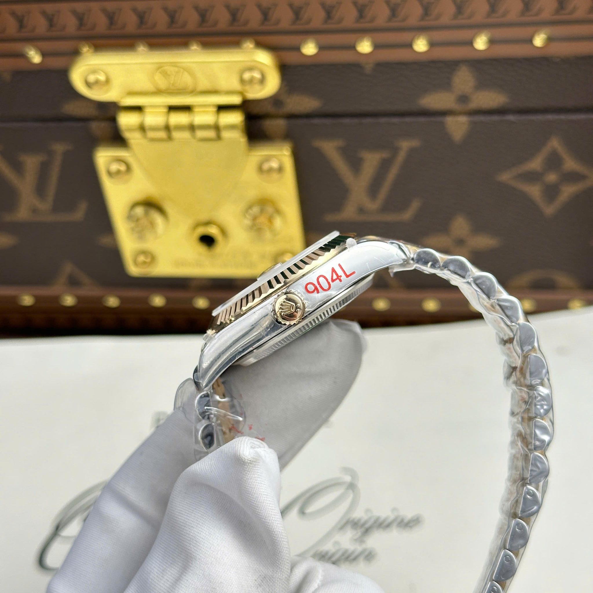 Rolex Datejust 278273 Champagne Diamond-set Dial 10K Yellow Gold Wrapped Jubilee Bracelet 1:1 Best Replica 31mm - Image 8