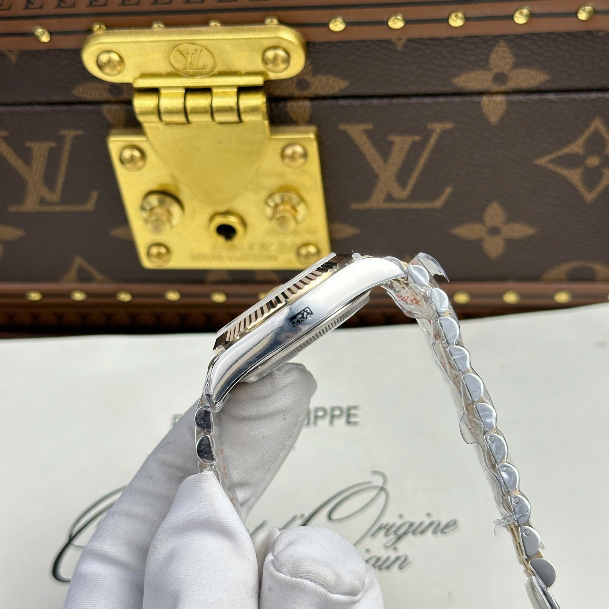 Rolex Datejust 278273 Champagne Diamond-set Dial 10K Yellow Gold Wrapped Jubilee Bracelet 1:1 Best Replica 31mm - Image 9