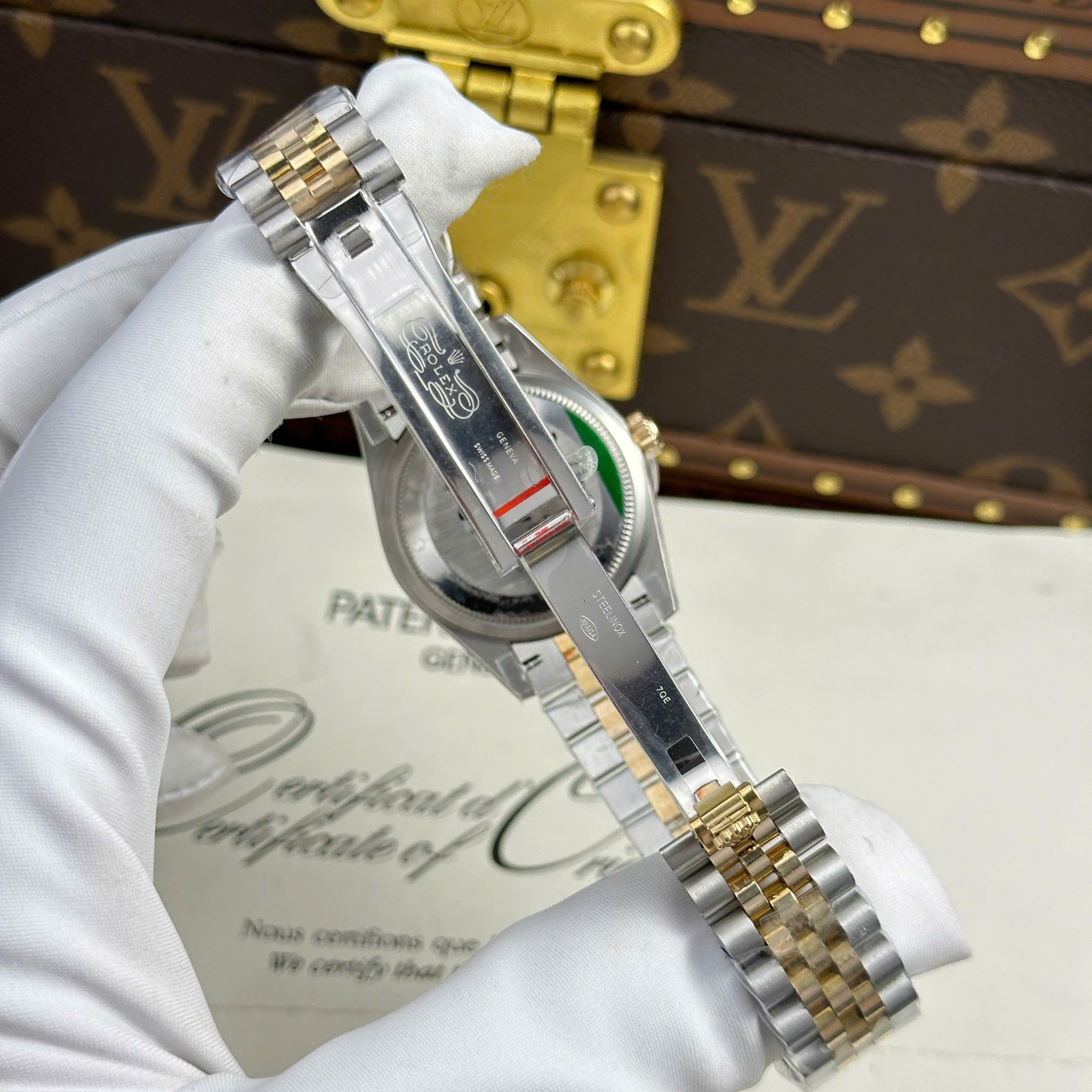 Rolex Datejust 278273 Champagne Diamond-set Dial 10K Yellow Gold Wrapped Jubilee Bracelet 1:1 Best Replica 31mm - Image 12