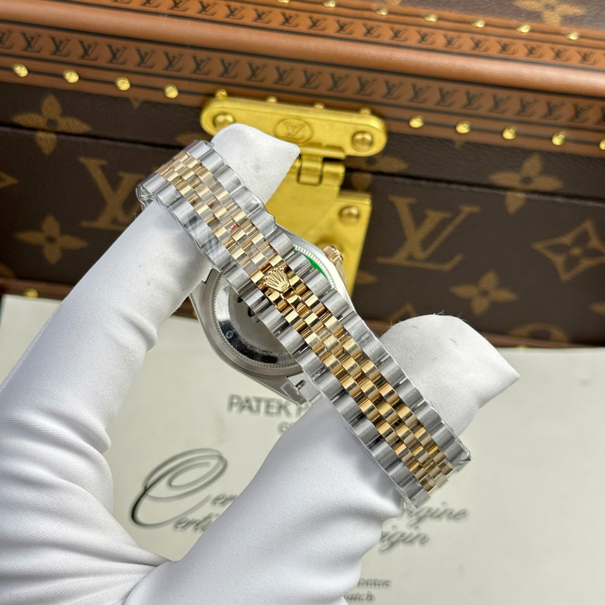 Rolex Datejust 278273 Champagne Diamond-set Dial 10K Yellow Gold Wrapped Jubilee Bracelet 1:1 Best Replica 31mm - Image 13