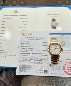 Patek Philippe Nautilus 7118/1R-001 White Dial 18K Rose Gold Wrapped Best Replica 35.2mm