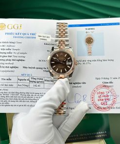 Rolex Datejust 126331 Two Tone 10K Everose Gold Wrapped Chocolate Luminous Dial Jubilee Best Clone 41mm