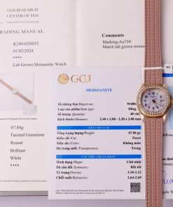 Patek Philippe Aquanaut 5072R-001 18K Gold Wrapped Custom Baguette Moissanite Bezel 35.6mm